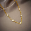 Wholesale Titanium Steel Fivepointed Star Chain Jewelry Electroplated Clavicle Necklace For Women