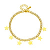 Wholesale Titanium Steel Fivepointed Star Pendant Jewelry Electroplated Simple Niche Creative Row Diamond Chain For Women