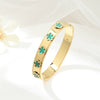 Wholesale Titanium Steel Flower Bracelet For Women With Electroplating Design And Fashion Style