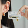 Wholesale Titanium Steel Flower Hoop Zircon Earrings For Women Electroplated Simple Niche Design Light Luxury