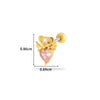 Wholesale Titanium Steel Flower Pattern Electroplated Women's Cartilage Earrings