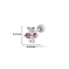 Wholesale Titanium Steel Flower Pattern Electroplated Women's Cartilage Earrings
