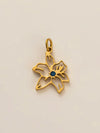 Wholesale Titanium Steel Flower Square Birthstone Pendant Necklace For Women With Electroplating
