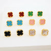 Wholesale Titanium Steel Flower Stud Earrings For Women Electroplated With High Quality And Advanced Sense