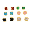 Wholesale Titanium Steel Flower Stud Earrings For Women Electroplated With High Quality And Advanced Sense
