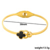 Wholesale Titanium Steel Fourleaf Clover Bracelet Electroplated Simple Fashion For Women