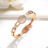 Wholesale Titanium Steel Fourleaf Clover Seiko Bracelet For Girls