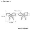 Wholesale 316L Stainless Steel Geometric And Bow Shape Earrings With Electroplating For Women
