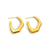 Wholesale Titanium Steel Geometric And Flower Earrings 18K Gold Plated Stainless Steel Fashion For Women