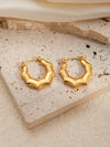 Wholesale Titanium Steel Geometric And Flower Earrings 18K Gold Plated Stainless Steel Fashion For Women