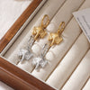 Wholesale Titanium Steel Geometric Animal Elephant Earrings Light Luxury Vintage Electroplated For Women