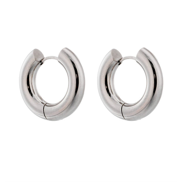 Wholesale Titanium Steel Geometric Bar And Round Ring Earrings For Men And Women