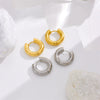 Wholesale Titanium Steel Geometric Bar And Round Ring Earrings For Men And Women