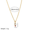 Wholesale Titanium Steel Geometric Birthstone Zircon Necklace Electroplated O Word Chain Unisex