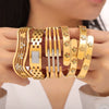 Wholesale Titanium Steel Geometric Bracelet With Diamond Embedded Electroplated Light Luxury Design