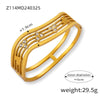 Wholesale Titanium Steel Geometric Bracelet With Diamond Embedded Electroplated Light Luxury Design