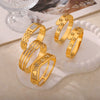 Wholesale Titanium Steel Geometric Bracelet With Diamond Embedded Electroplated Light Luxury Design