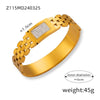 Wholesale Titanium Steel Geometric Bracelet With Diamond Embedded Electroplated Light Luxury Design