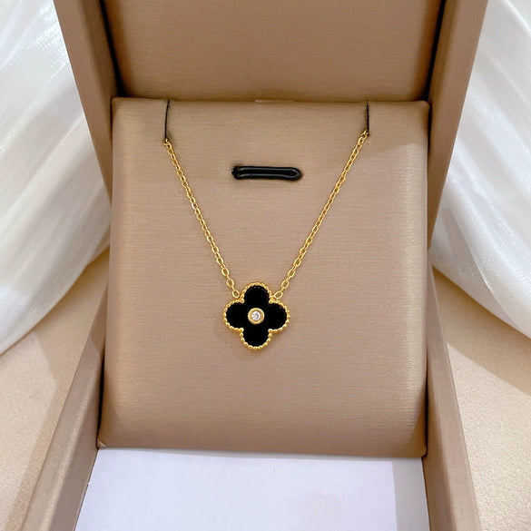 Wholesale Titanium Steel Geometric Cartoon Style Electroplated Cold Necklace For Unisex As Clavicle Chain Accessories
