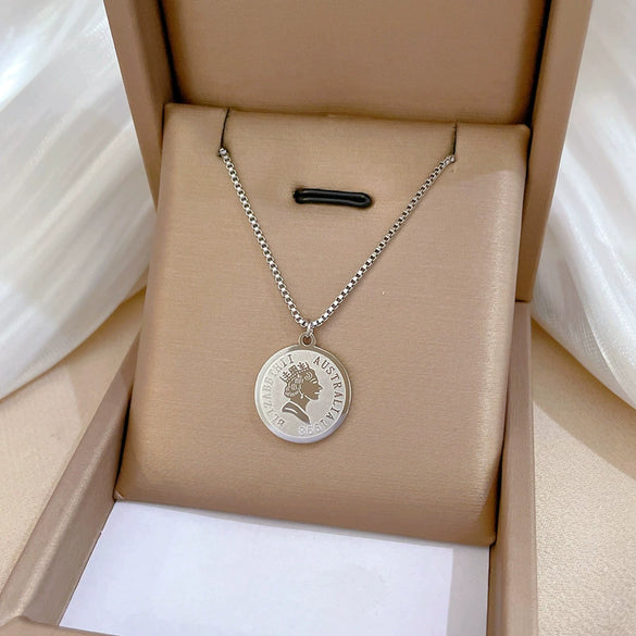 Wholesale Titanium Steel Geometric Cartoon Style Electroplated Cold Necklace For Unisex As Clavicle Chain Accessories