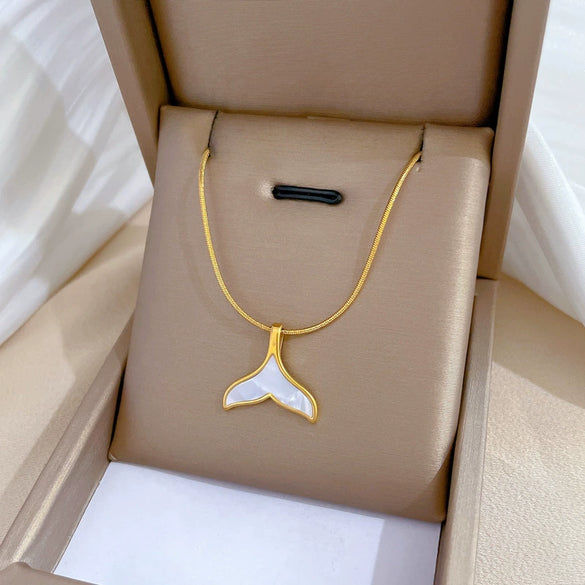 Wholesale Titanium Steel Geometric Cartoon Style Electroplated Cold Necklace For Unisex As Clavicle Chain Accessories