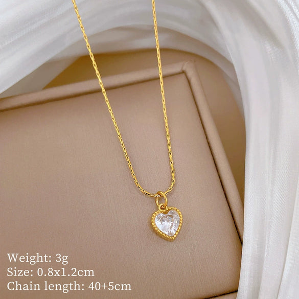 Wholesale Titanium Steel Geometric Cartoon Style Electroplated Cold Necklace For Unisex As Clavicle Chain Accessories