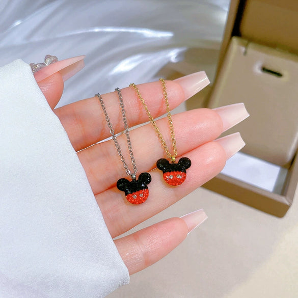 Wholesale Titanium Steel Geometric Cartoon Style Electroplated Women's Necklace