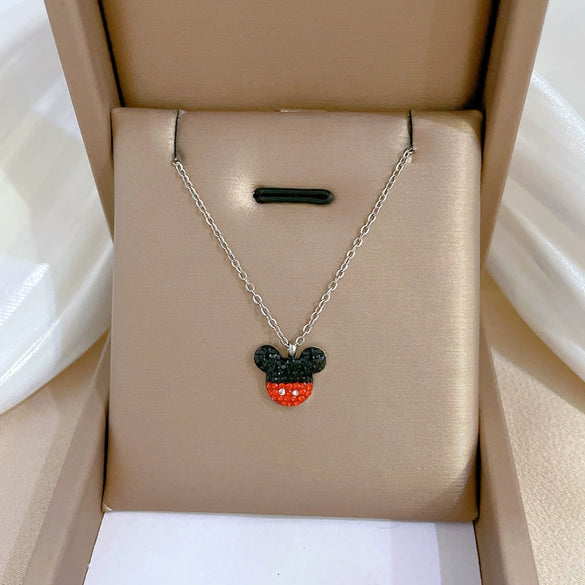 Wholesale Titanium Steel Geometric Cartoon Style Electroplated Women's Necklace
