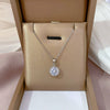 Wholesale Titanium Steel Geometric Cartoon Style Microinlaid Real Gold Zircon Necklace For Women