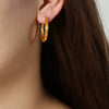 Wholesale 316L Stainless Steel Geometric Circle Electroplated Exaggerated Women's Earrings