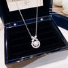 Wholesale Titanium Steel Geometric Clavicle Chain Necklace Set With Zirconia For Women