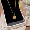 Wholesale Titanium Steel Geometric Clavicle Chain Necklace Set With Zirconia For Women