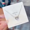 Wholesale Titanium Steel Geometric Cross Chain Light Luxury Women's Concentric Ring Necklace