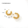Wholesale 316L Stainless Steel Geometric Cshaped Electroplated Winding Line Earrings For Women