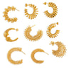 Wholesale 316L Stainless Steel Geometric Cshaped Electroplated Winding Line Earrings For Women