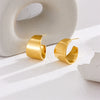 Wholesale Titanium Steel Geometric Cshaped Electroplated Women's Ear Studs In Simple Cold Style