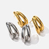Wholesale Titanium Steel Geometric Cshaped Electroplated Women's Earrings