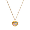 Wholesale Titanium Steel Geometric December Birthstone Zircon Necklace For Women With Electroplating Treatment And Water Wave Chain