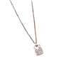 Wholesale Titanium Steel Geometric Diamond Microset Ochain Necklace For Women