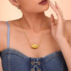 Wholesale 316L Stainless Steel Geometric Double Layer Overlapping Collarbone Necklace For Women Gold Plated Electroplated Fashion Accessories