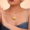 Wholesale 316L Stainless Steel Geometric Double Layer Overlapping Collarbone Necklace For Women Gold Plated Electroplated Fashion Accessories