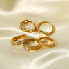 Wholesale Titanium Steel Geometric Double Layer Ring With 18K Gold Electroplated And Casting Finish Unisex