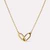 Wholesale Titanium Steel Geometric Double Loop Interlocking Circle Pendant Clavicle Chain Necklace For Ladies