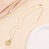 Wholesale Titanium Steel Geometric Double Sided Necklace For Women With Snake Bone Chain And Electroplating