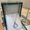 Wholesale Titanium Steel Geometric Double Sided Necklace For Women With Snake Bone Chain And Electroplating