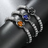 Wholesale Titanium Steel Geometric Dragon Claw Eagle Claw Woven Adjustable Unisex Bracelet With Tiger Eye Natural Stone