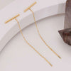 Wholesale Titanium Steel Geometric Drop Shape Electroplated Women's Earrings