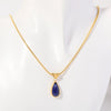 Wholesale Titanium Steel Geometric Dropshaped Electroplated Pendant Necklace With Snake Bone Chain