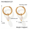 Wholesale 316L Stainless Steel Geometric Earrings Electroplated 18K Gold For Women