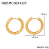 Wholesale 316L Stainless Steel Geometric Earrings Electroplated 18K Gold For Women